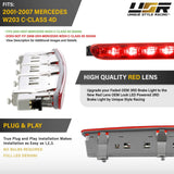 2001-2007 Mercedes W203 C Class 4d Sedan Depo 3rd Led Brake Light - Smoke
