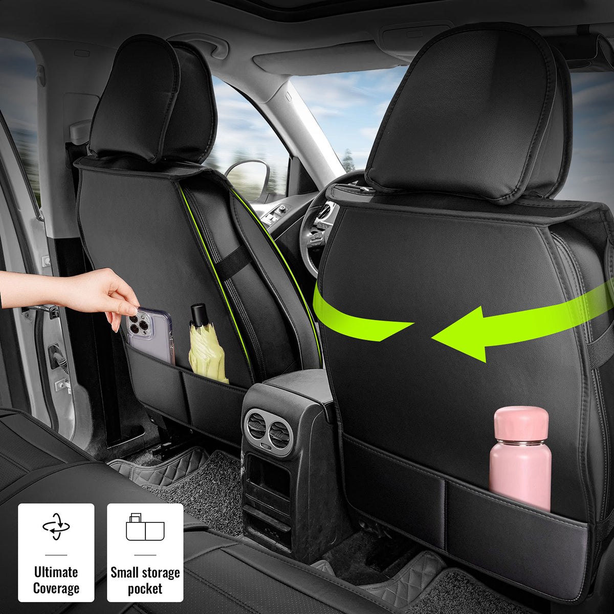 Universal Fit PU Leather Car Seat Covers Cushion Protector - 01 Style