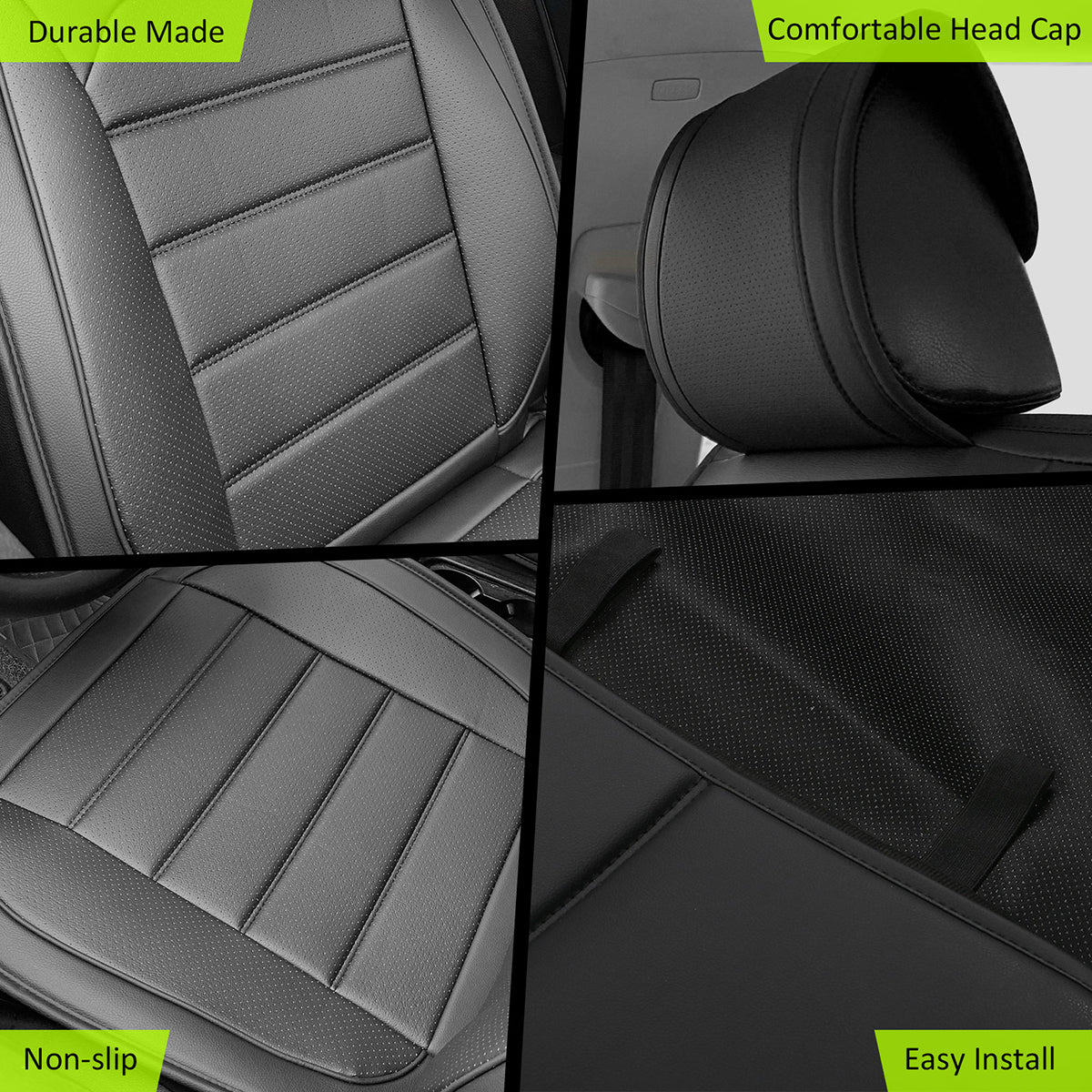 Universal Fit PU Leather Car Seat Covers Cushion Protector - 01 Style