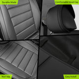 Universal Fit PU Leather Car Seat Covers Cushion Protector - 01 Style