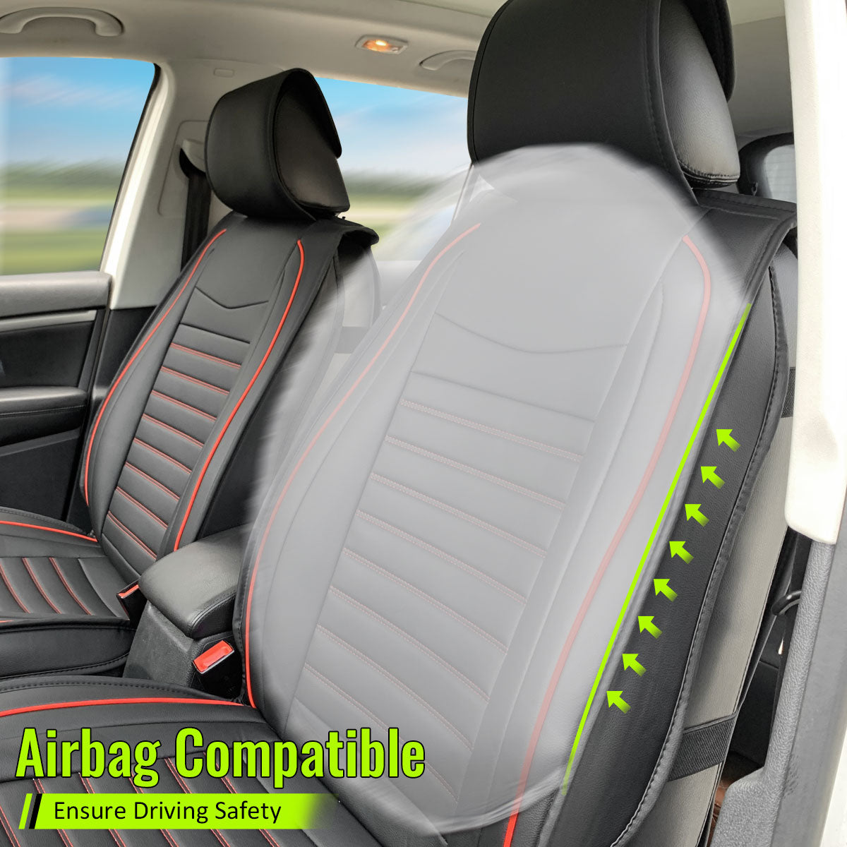 Universal Car Seat Covers Cushion Protecots PU Leather - 02 Style