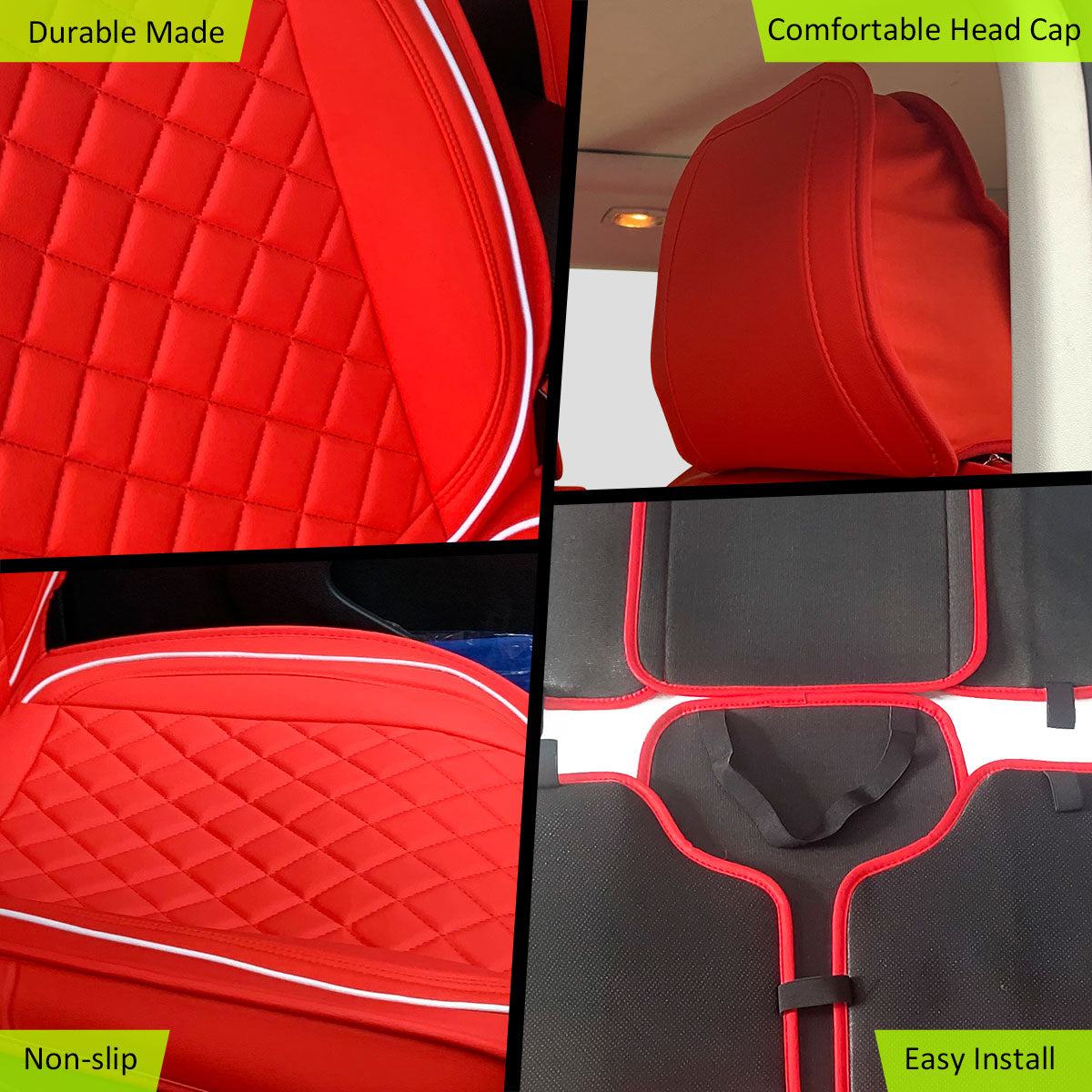 Universal Car Seat Covers Cushion Protecots PU Leather - 03 Style