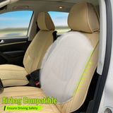 Universal PU Leather Car Seat Cover w/ Lumbar 04B Style Full Set