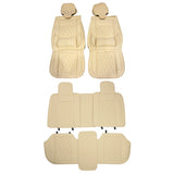 Universal PU Leather Car Seat Cover w/ Lumbar 04B Style Full Set