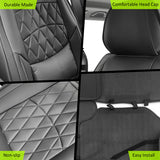 Universal PU Leather Car Seat Cover w/ Lumbar 04B Style Full Set