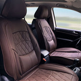 Universal PU Leather Car Seat Cover w/ Lumbar 04B Style Full Set
