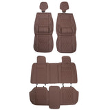 Universal PU Leather Car Seat Cover w/ Lumbar 04B Style Full Set