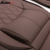 Universal PU Leather Car Seat Cover w/ Lumbar 04B Style Full Set