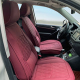 Universal PU Leather Car Seat Cover w/ Lumbar 04B Style Full Set