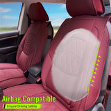 Universal PU Leather Car Seat Cover w/ Lumbar 04B Style Full Set