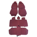 Universal PU Leather Car Seat Cover w/ Lumbar 04B Style Full Set