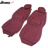 Universal PU Leather Car Seat Cover w/ Lumbar 04B Style Full Set