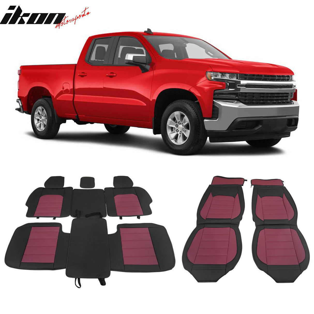 2007-2023 Silverado 1500/2500HD/3500HD Car Seat Covers w/ Pocket