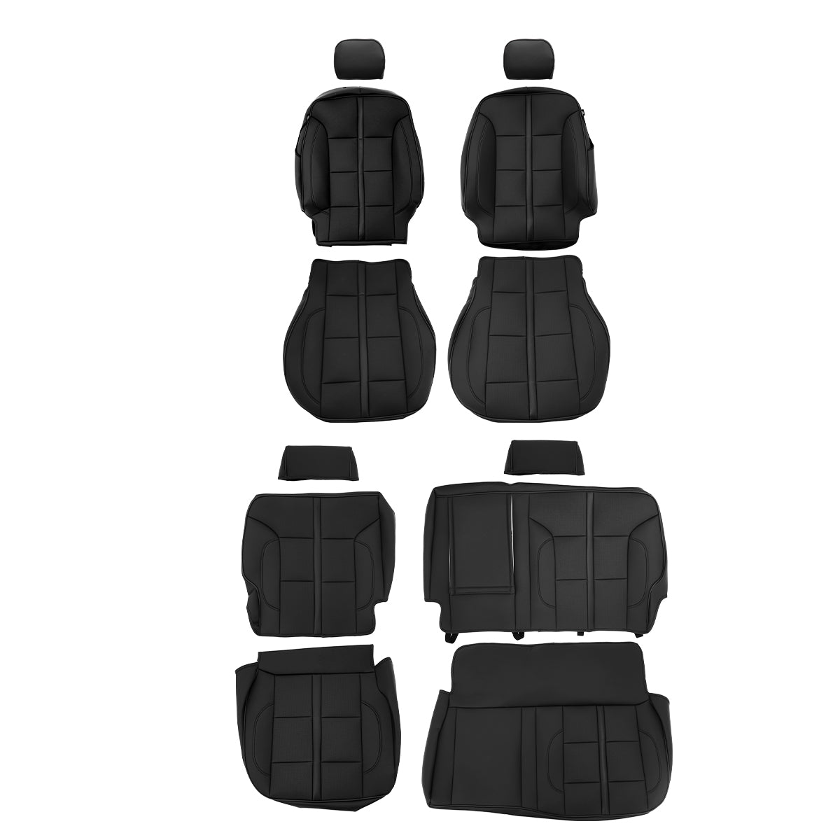 Seat Covers Full Set for Chevy Silverado GMC Sierra 1500 2014-2018 Black