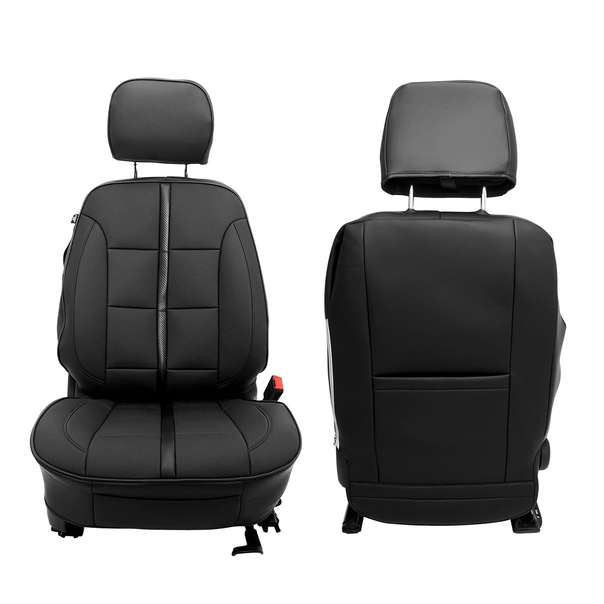 Front Row Seat Covers for Chevy Silverado GMC Sierra 1500 2014-2018 Black