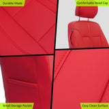 Seat Covers Full Set for Chevy Silverado GMC Sierra 1500 2014-2018 Red