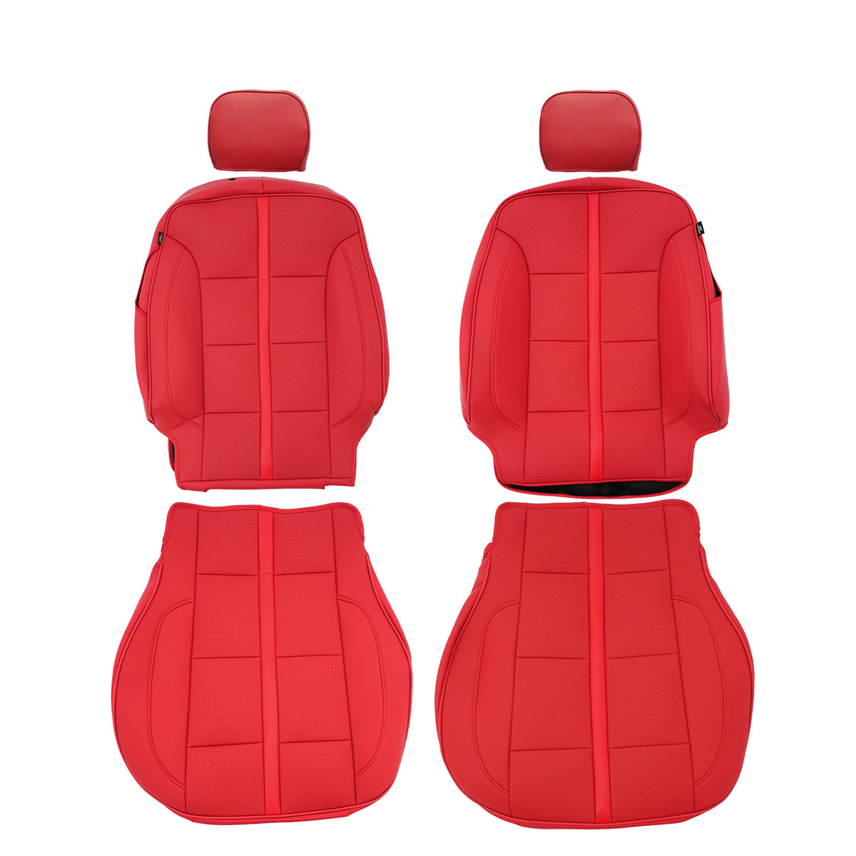 Front Row Seat Covers for Chevy Silverado GMC Sierra 1500 2014-2018 Red