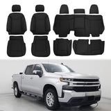 2019-2026 Silverado Sierra 1500 2500 3500HD Seat Cover Full Set Black