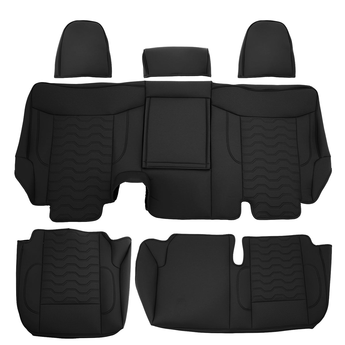 2019-2026 Silverado Sierra 1500 2500 3500HD Seat Cover Full Set Black