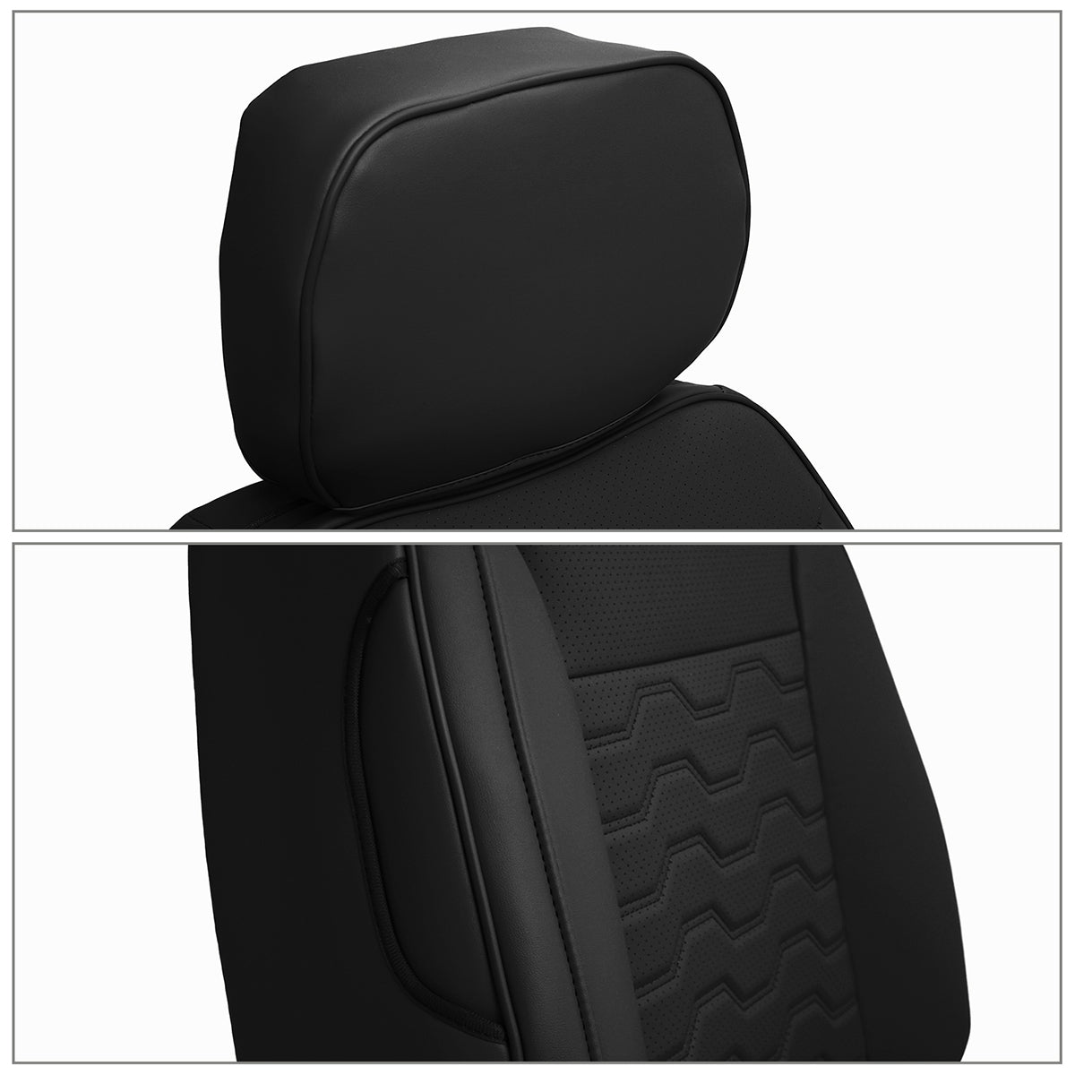 Front Seat Covers for Silverado Sierra 1500 2500HD 3500HD 2019-2026 Black