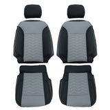 Front Seat Covers for Silverado Sierra 1500 2500 3500 2019-2026 Black&Gray