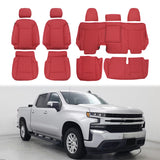 Seat Cover Full Set for Silverado Sierra 1500 2500HD 3500HD 2019-2026 Red