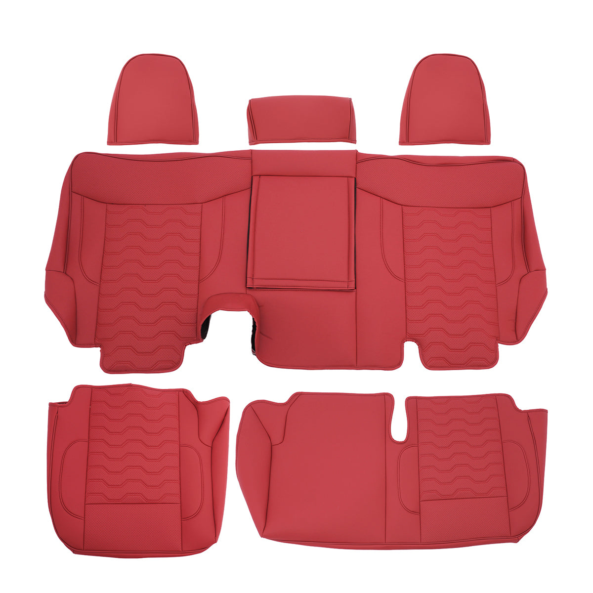 Seat Cover Full Set for Silverado Sierra 1500 2500HD 3500HD 2019-2026 Red
