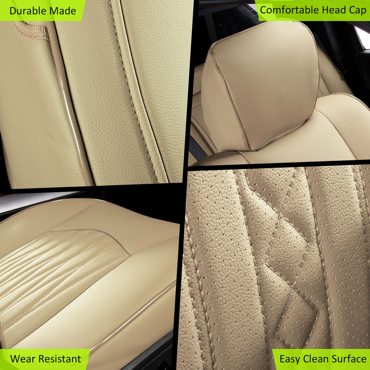 2013-2025 Ram 1500 2013-2026 Ram 2500 3500 Beige Seat Covers Full Set