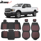 2009-2025 Ford F150 Crew Cab PU Leather Car Seat Cover w/ Pocket