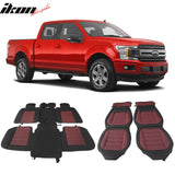 2009-2025 Ford F150 Crew Cab PU Leather Car Seat Cover w/ Pocket