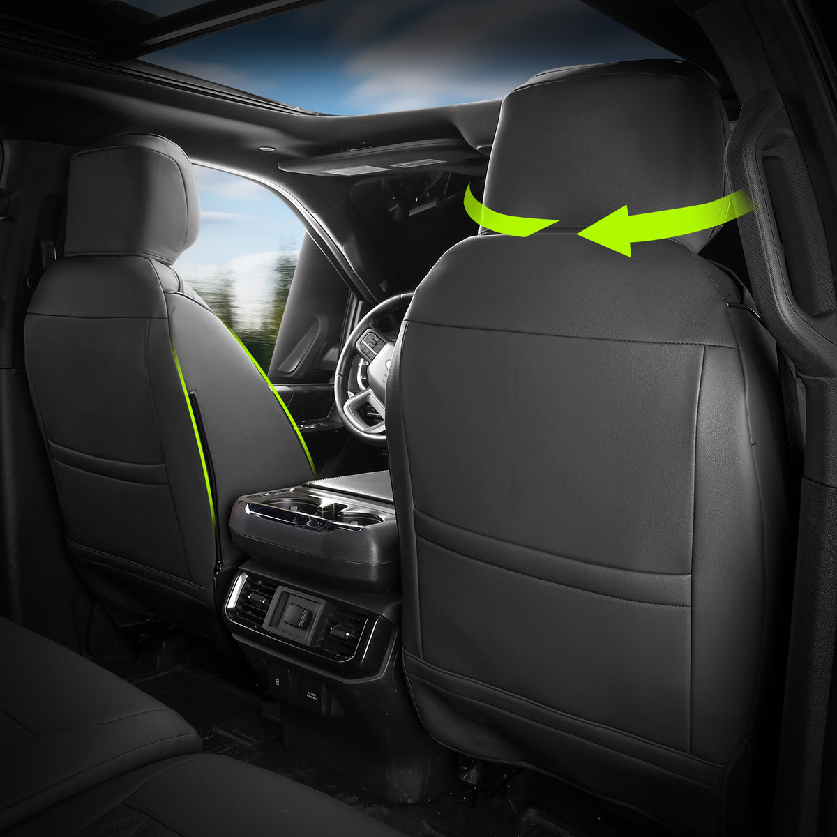 Seat Covers for Ford F150 2015-2020 & F250 F350 F450 Crew Cab 17-22 Black
