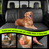 Seat Covers for Ford F150 2015-2020 & F250 F350 F450 Crew Cab 17-22 Black