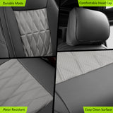 Front Seat Covers for Ford F150 2015-2020 & F250-F450 Crew 17-22 Black& Gray