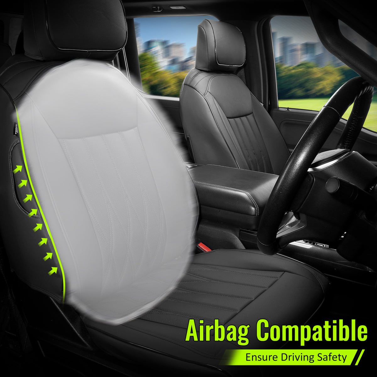 Seat Covers for Ford F150 2021-2026 & F250 F350 F450 Crew Cab 22-25 Black