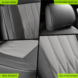 Front Seat Covers for Ford F150 2021-2026 & F250-F450 Crew 22-25 Black& Gray