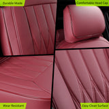 Seat Covers Full Set for Ford F150 2021-2026 & F250 F350 F450 Crew 22-25 Red
