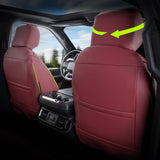 Front Seat Cover for Ford F150 2021-2026 & F250 F350 F450 Crew Cab 22-25 Red