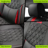 2016-2021 Honda Civic Seat Covers PU Leather Car Cushion w/ Lumbar