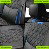 2016-2021 Honda Civic Seat Covers PU Leather Car Cushion w/ Lumbar