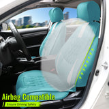 2016-2021 Honda Civic Seat Covers PU Leather Car Cushion w/ Lumbar