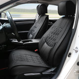 2016-2021 Honda Civic Seat Covers PU Leather Car Cushion w/ Lumbar