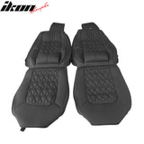 2016-2021 Honda Civic Seat Covers PU Leather Car Cushion w/ Lumbar