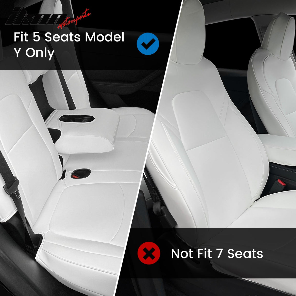 2020-2024 Tesla Model Y Front Rear 5-Seat Seat Covers Leather