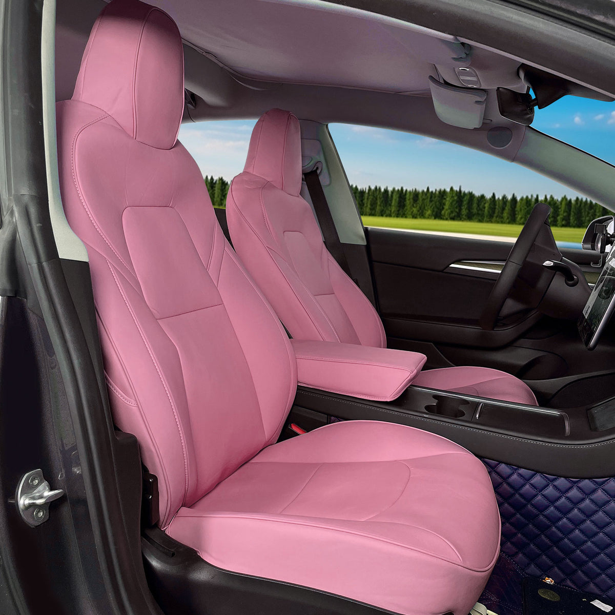 2017-2023 Tesla Model 3 Front Rear 5-Seat Seat Covers Leather