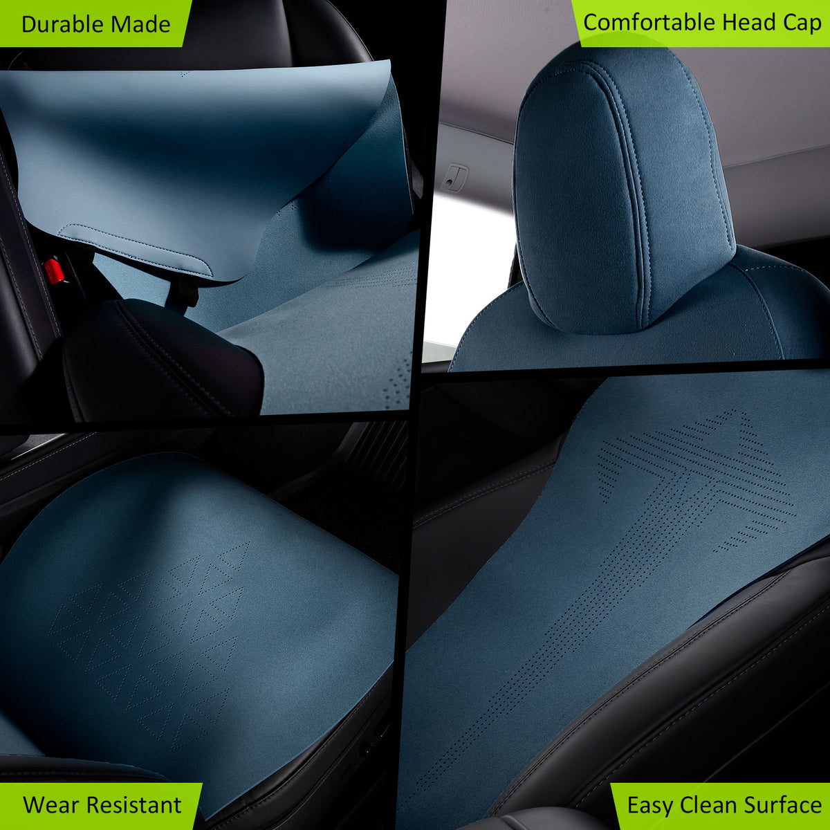 2017-2023 Tesla Model 3 Seat Covers Cushions V1 Suede Leather