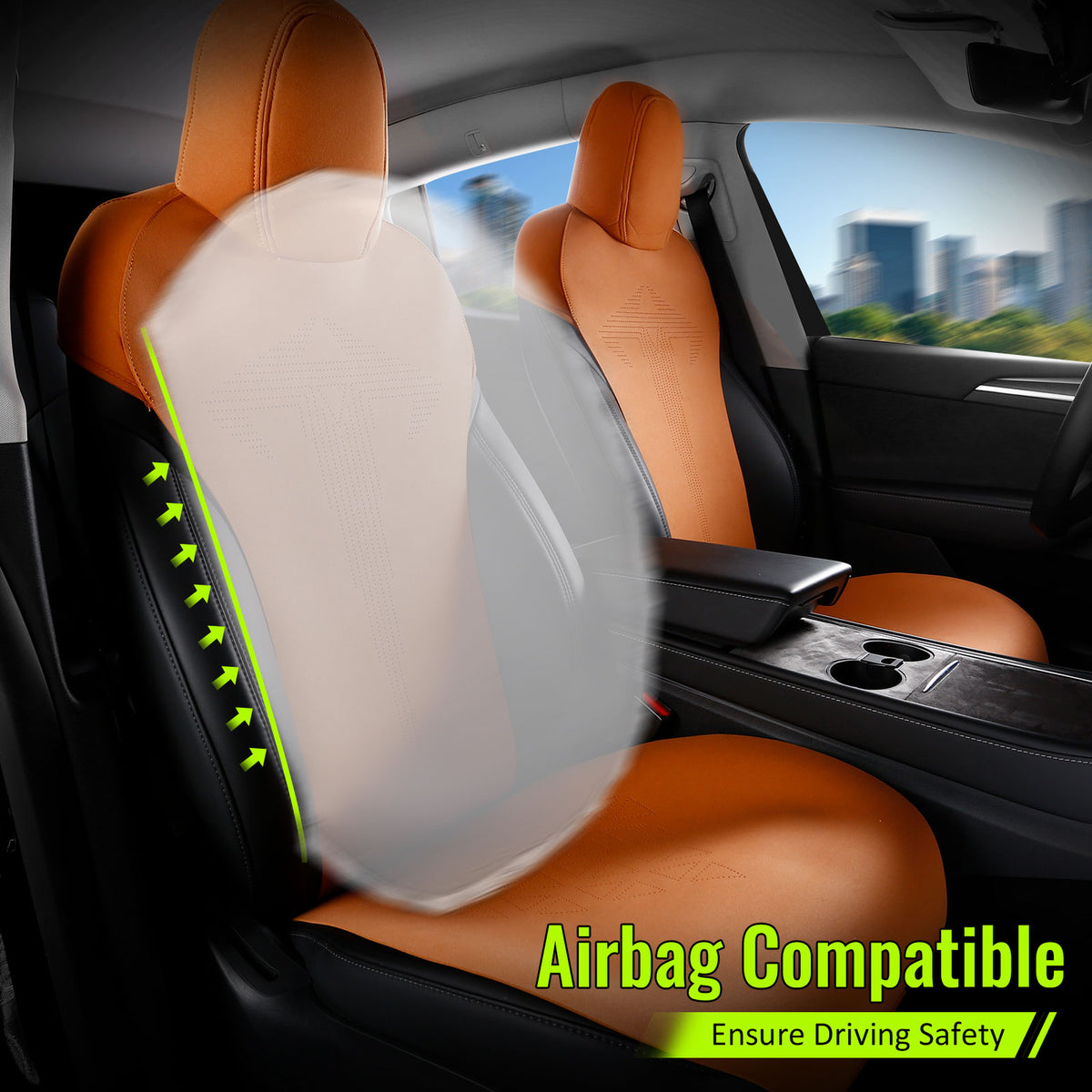 2017-2023 Tesla Model 3 Seat Covers Cushions V1 Suede Leather