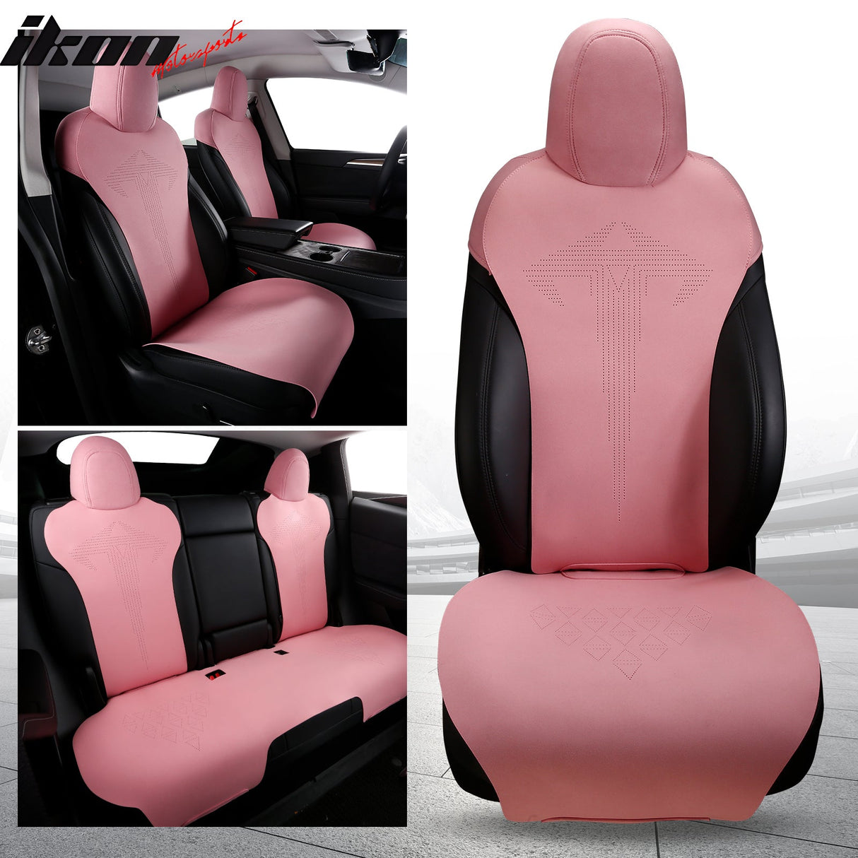 2017-2023 Tesla Model 3 Seat Covers Cushions V1 Suede Leather