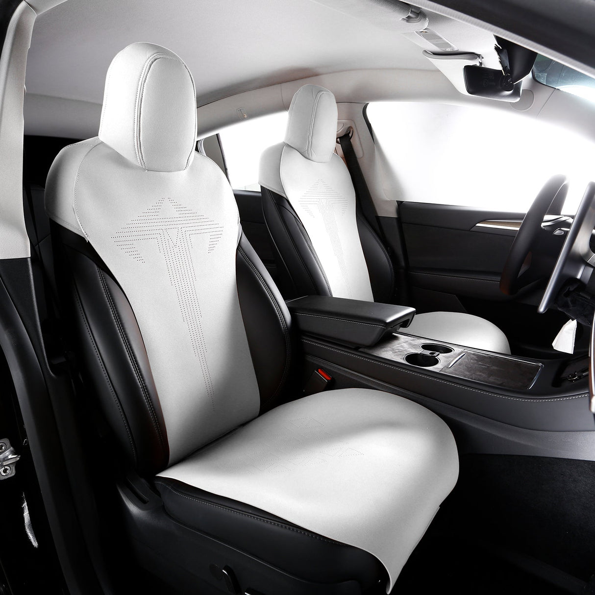 2017-2023 Tesla Model 3 Seat Covers Cushions V1 Suede Leather