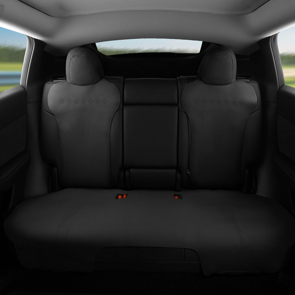 2017-2023 Tesla Model 3 Seat Covers Cushions V2 Suede Leather