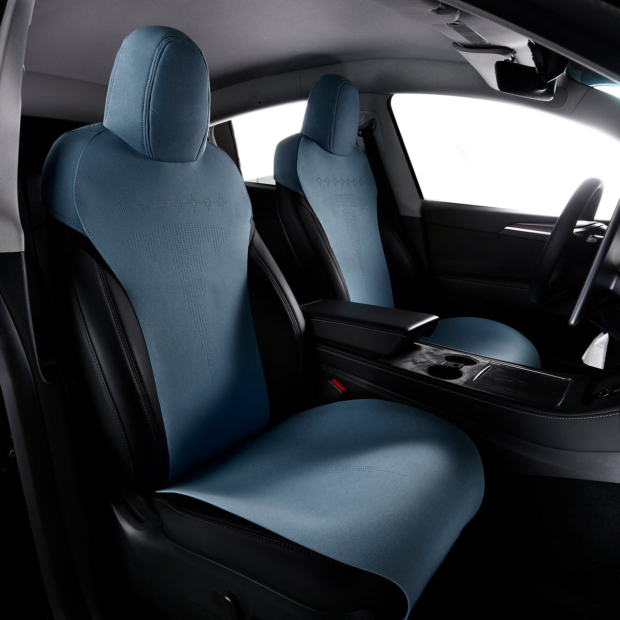 2017-2023 Tesla Model 3 Seat Covers Cushions V2 Suede Leather